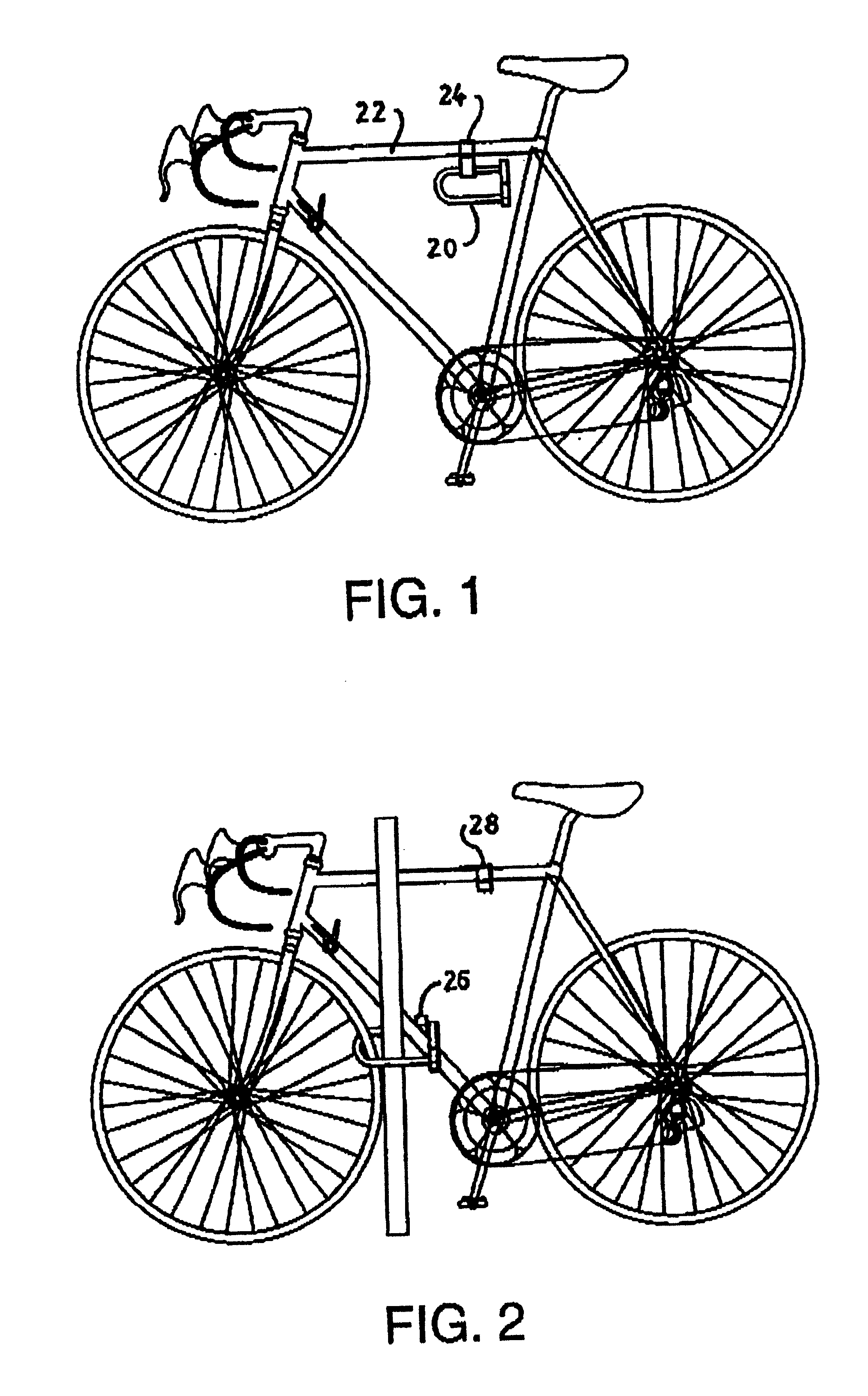 Bicycle lock holder
