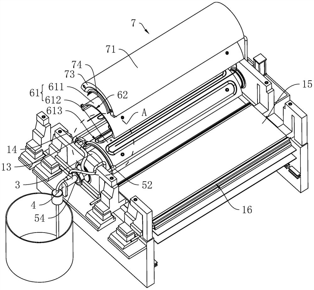 Efficient rotary screen printing machine and application thereof in polyester fabric printing process