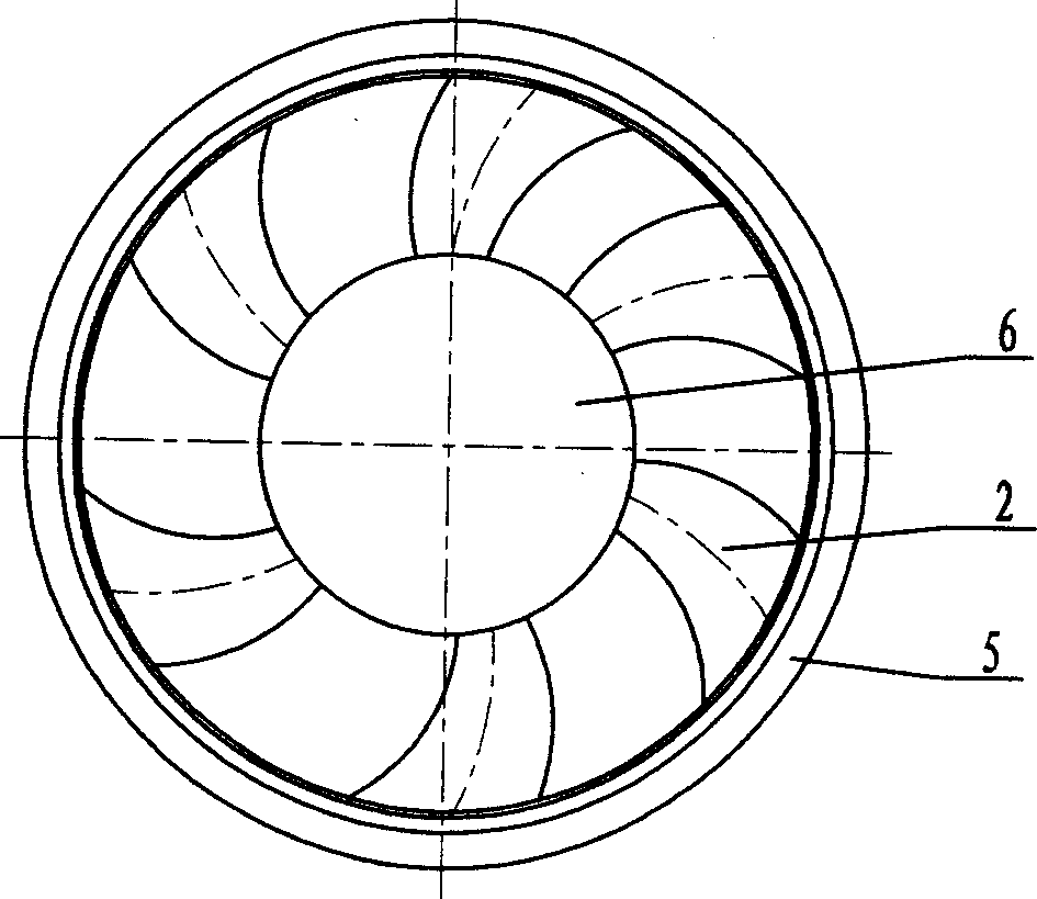 Low noise axial fan with rotary deflecting ring