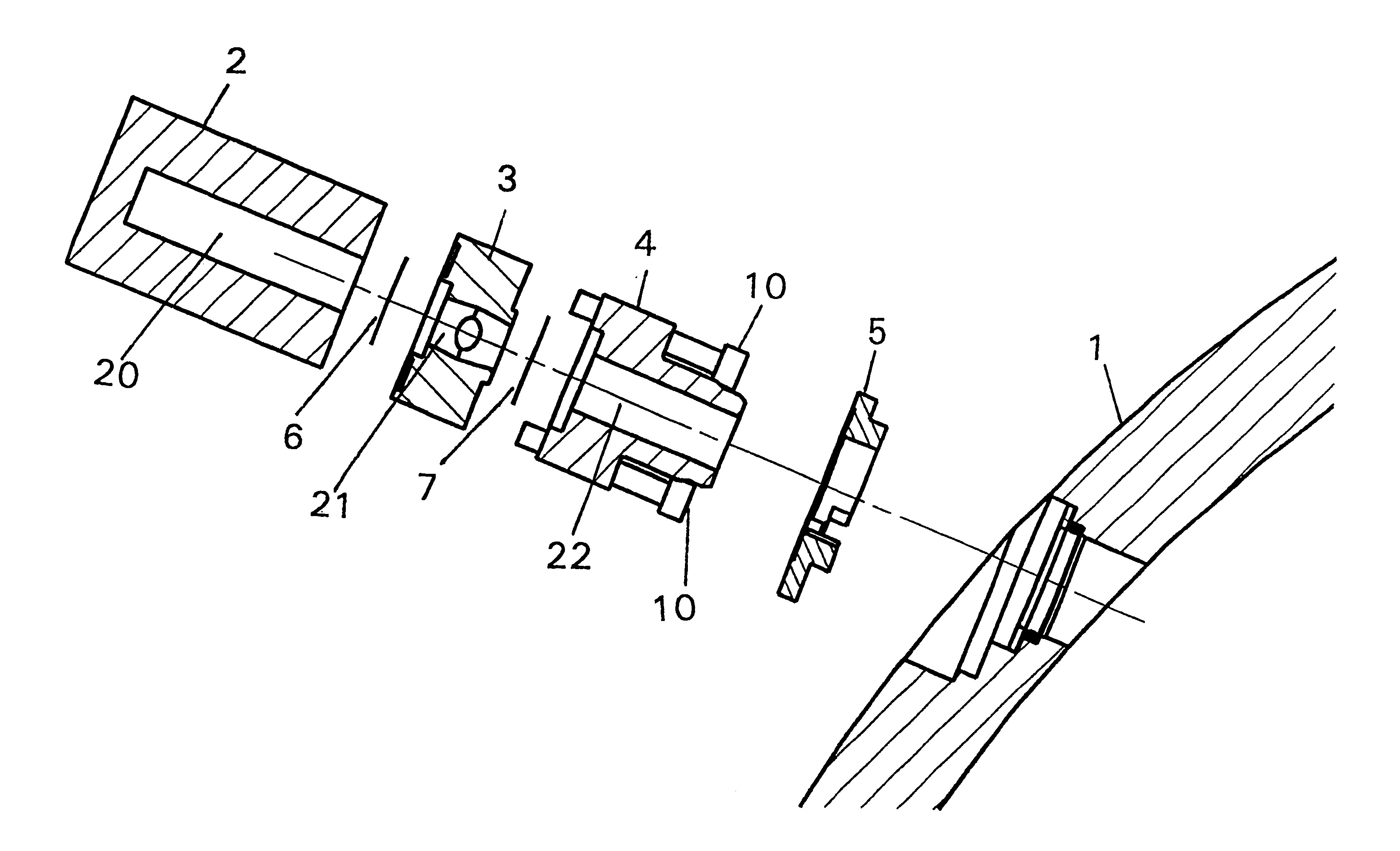 Device for fitting of a target in isotope production
