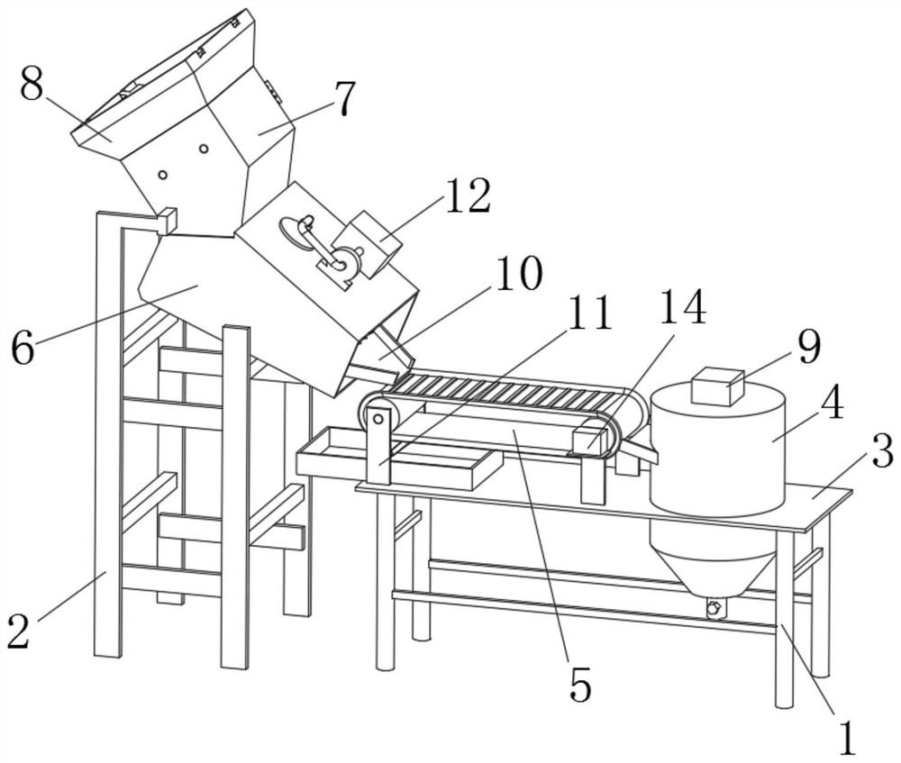 Device for uniformly manufacturing PVC abrasive powder