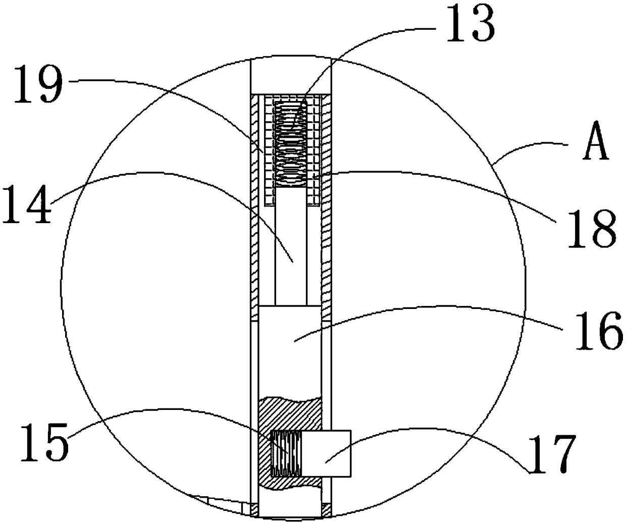 Chemical waste storing tank facilitating solid and liquid separation