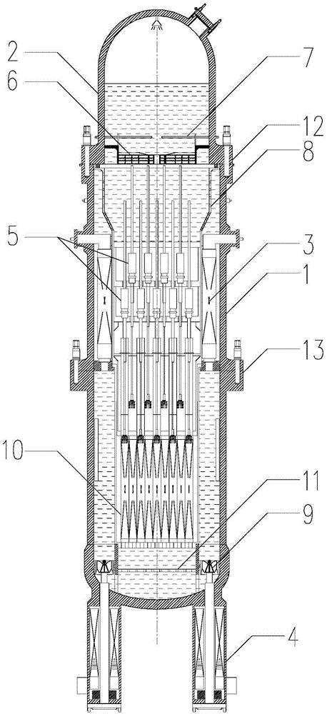 Integrated modular pressurized water reactor with 89 reactor core and suspension main pump