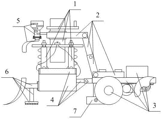 Combined greening engineering hole-drilling planting device