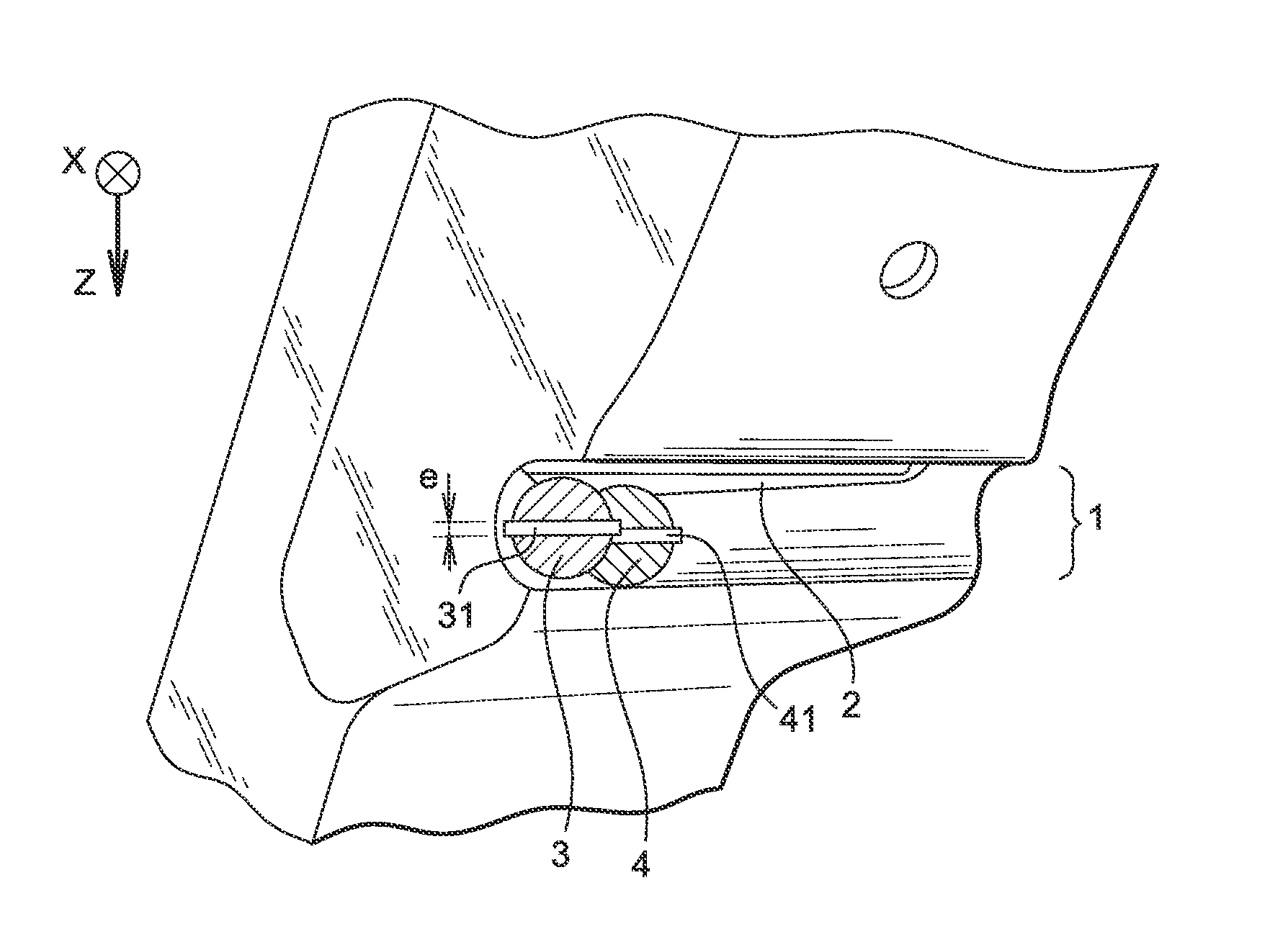 Device to aid the positioning of a pilot in an aircraft