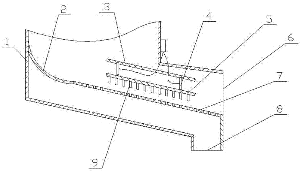 Material discharge mechanism for peanut shelling machine