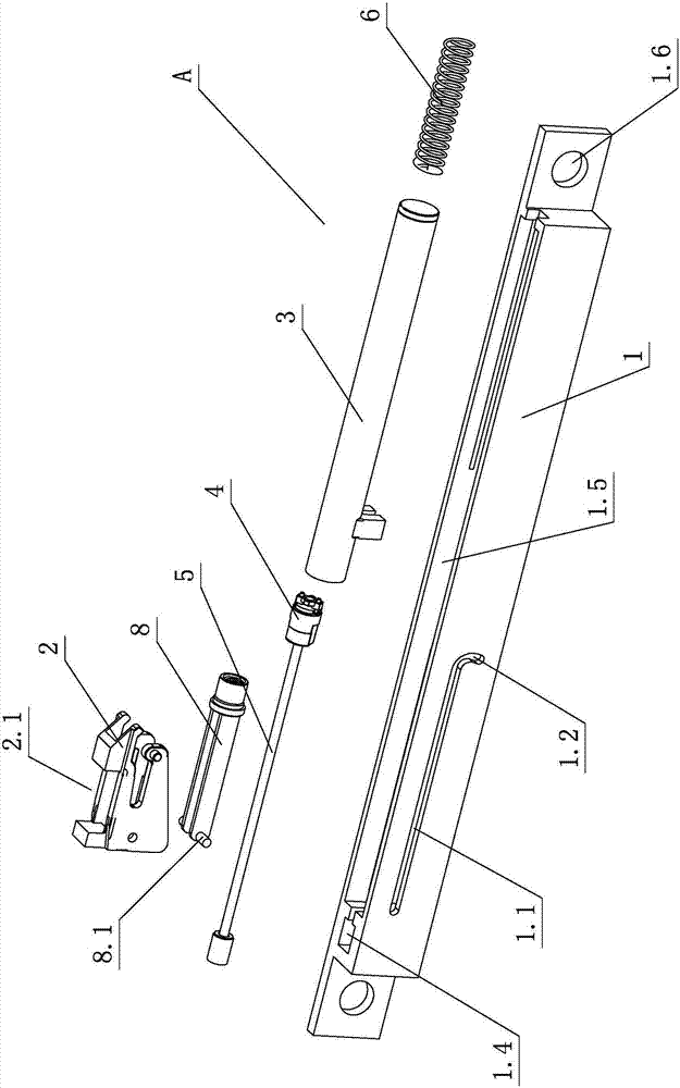 A damping buffer structure for furniture