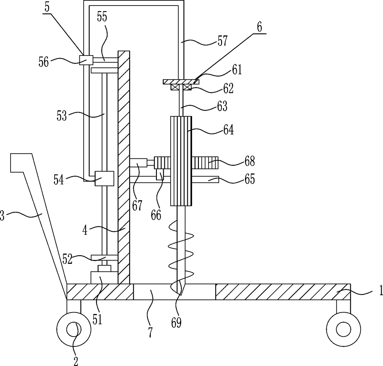 Soil sampling device for laying of hydraulic engineering pipelines