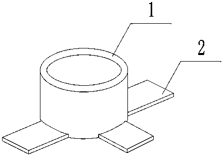 A plate-beam column shock (vibration) isolation connecting device