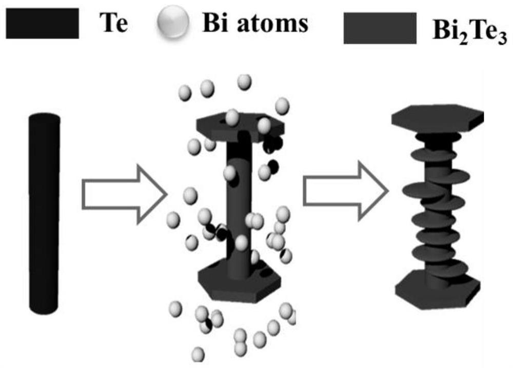 Bismuth telluride nanowire with zigzag structure and preparation method of bismuth telluride nanowire