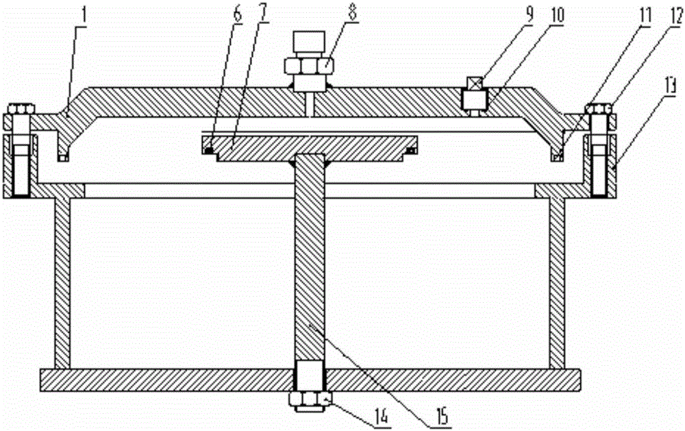 Check assembly for hydraulic test of multi-opening disc type piece