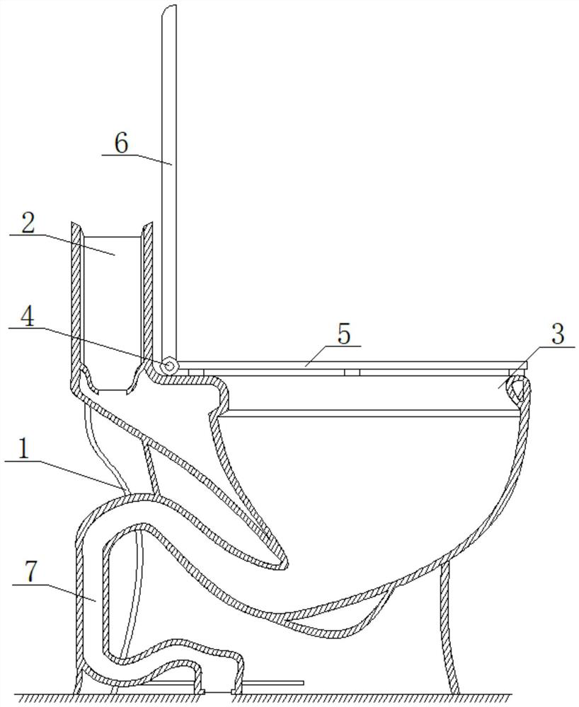 A toilet with a men's urinal channel