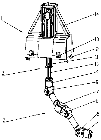 Remote-operated six-degree-of-freedom robot under nuclear radiation environment