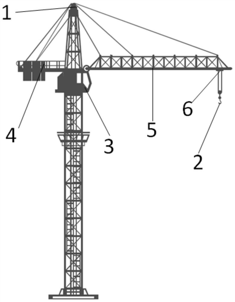 Tower crane safety monitoring system and method