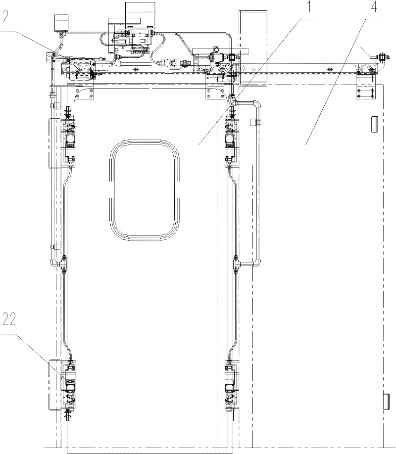 Side sliding door of railway vehicle