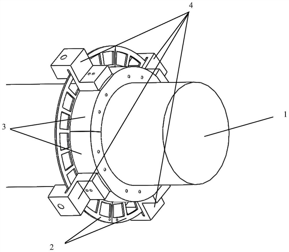 Coded disc mounting and positioning device of photoelectric non-contact ship shaft power meter