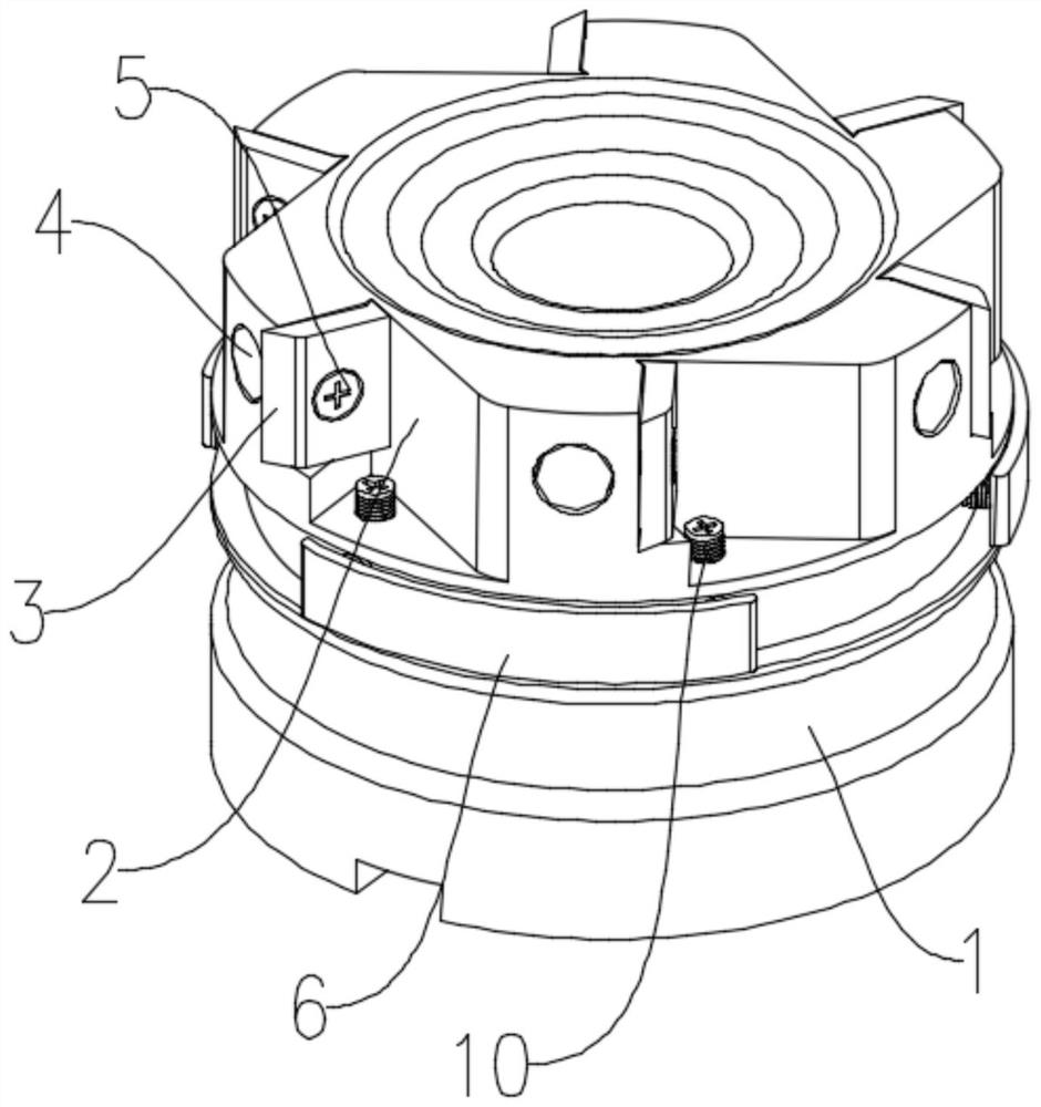 Fast feed milling cutter with improved structure