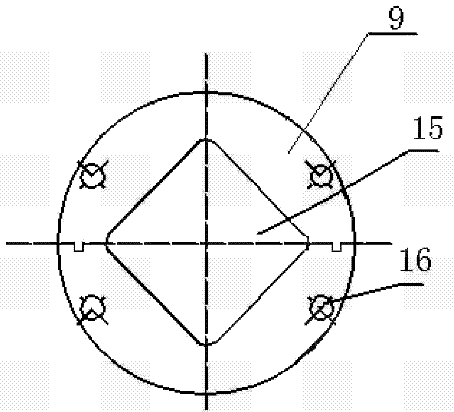 Prestressed concrete hollow square pile and formation die