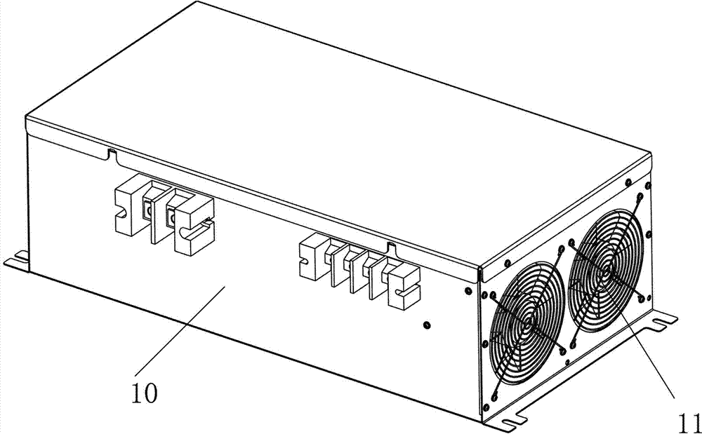 Structure of machine core of commercial induction cooker