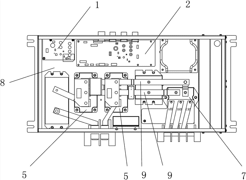 Structure of machine core of commercial induction cooker