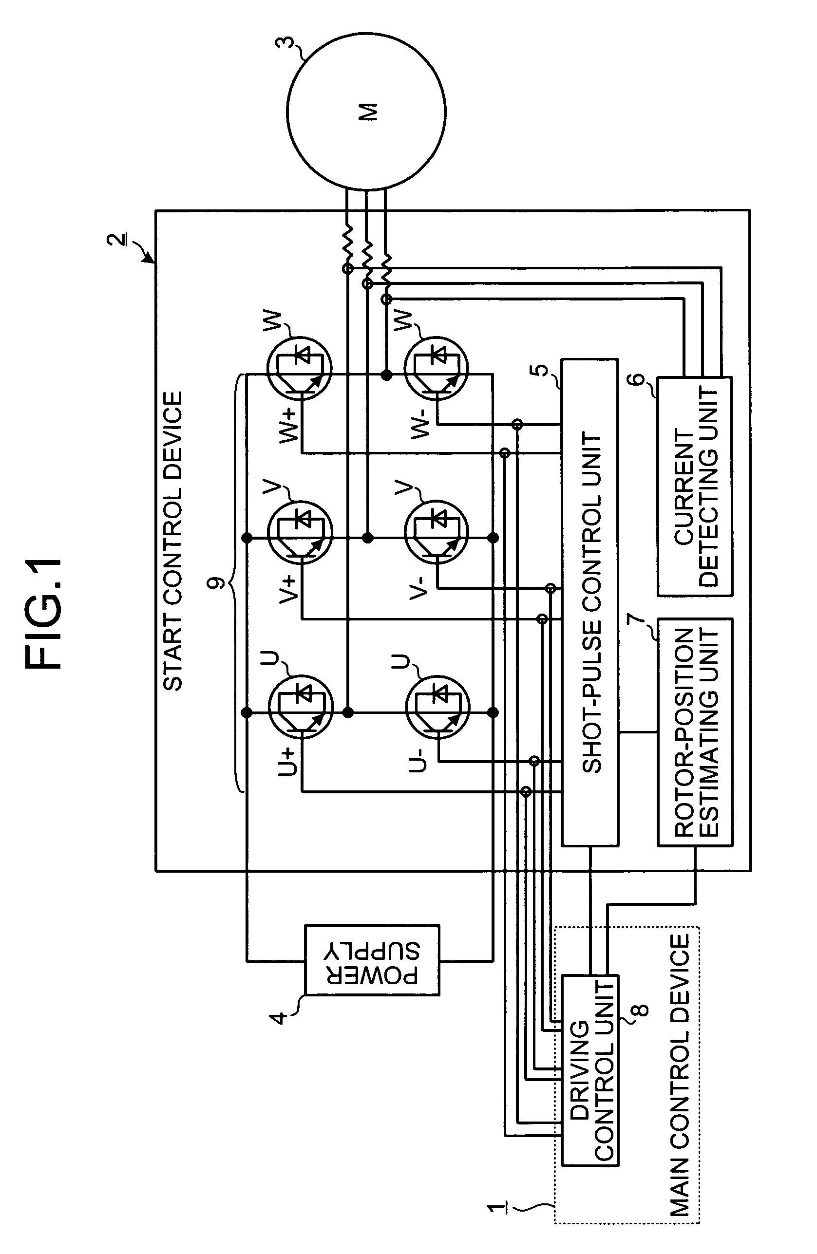 Control device for electric compressor