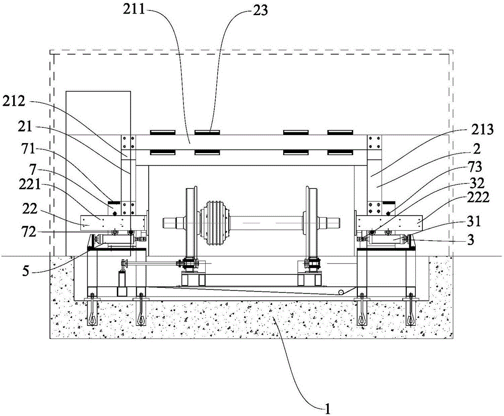 Large-size closed magnet yoke type magnetic particle flaw detector for railway wheel set