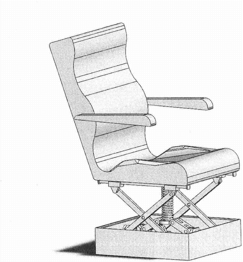 Two-freedom-degree vehicle shock-absorption seat mechanism