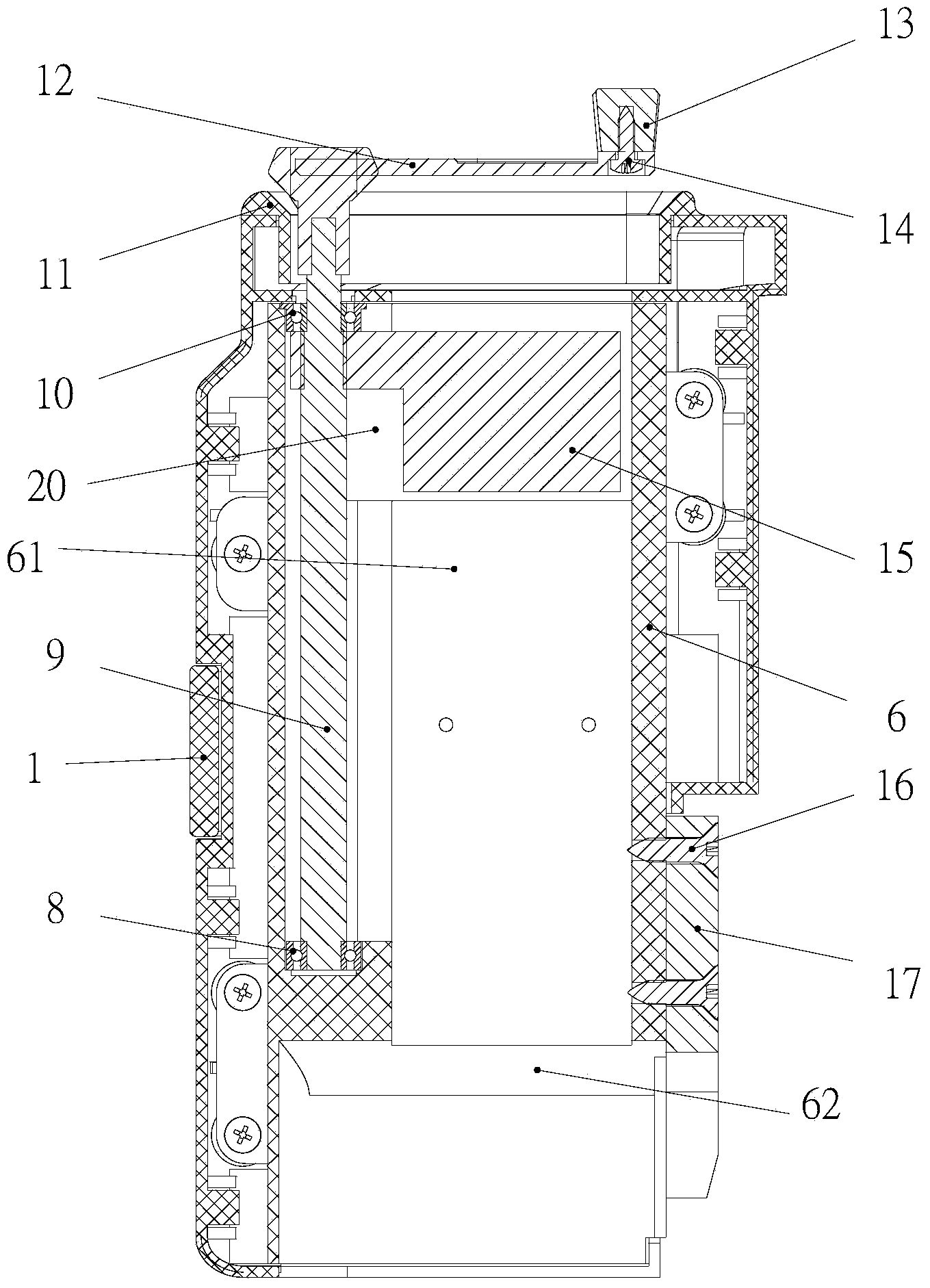 Material feeder of hard rubber type traditional Chinese medicine processor