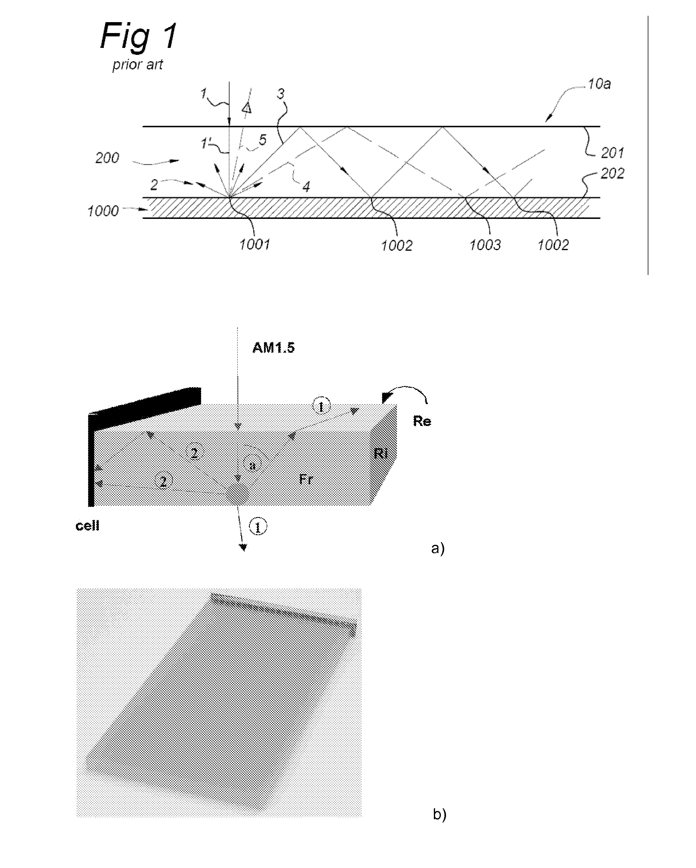 Luminescent optical device and solar cell system with such luminescent optical device