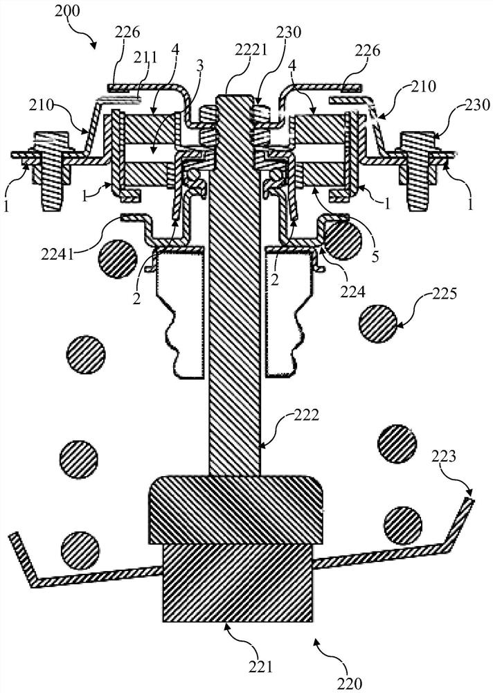 A connection component installed between a vehicle body and an automobile suspension and a vehicle body