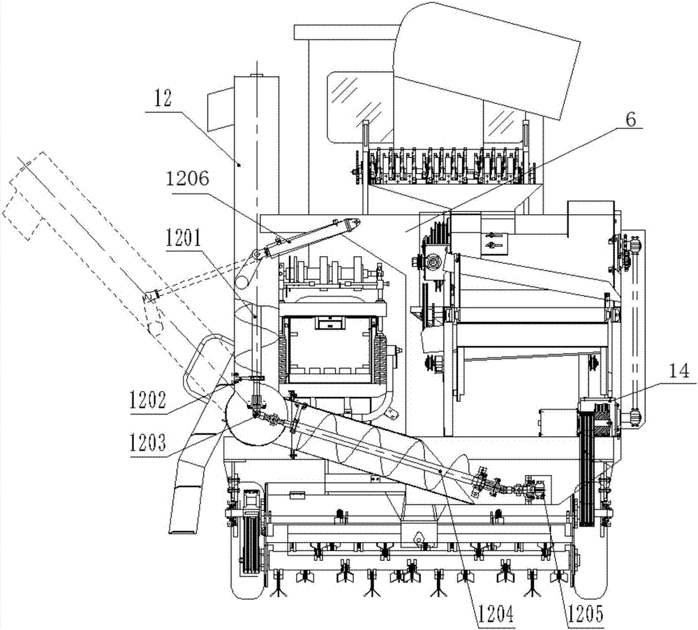 Self-propelled corn grain direct harvesting and straw baling combine harvester