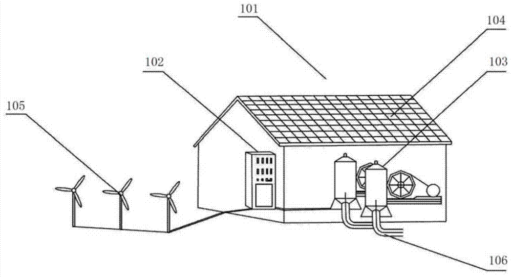 Cable connection structure of power supply system of buried sewage treatment equipment