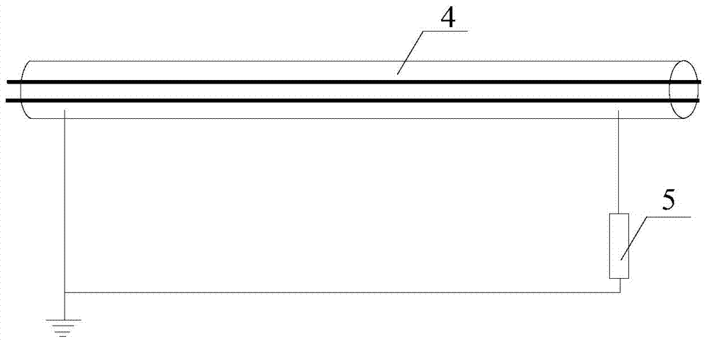 Cable connection structure of power supply system of buried sewage treatment equipment