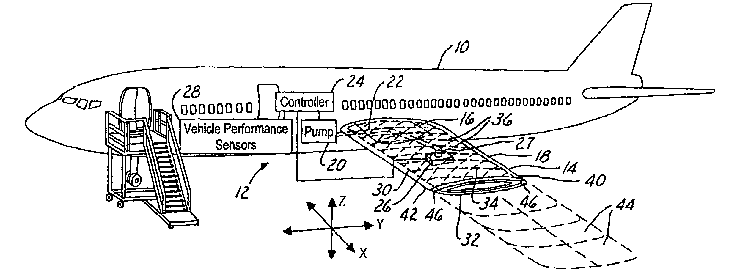 Fiber matrix for a geometric morphing wing