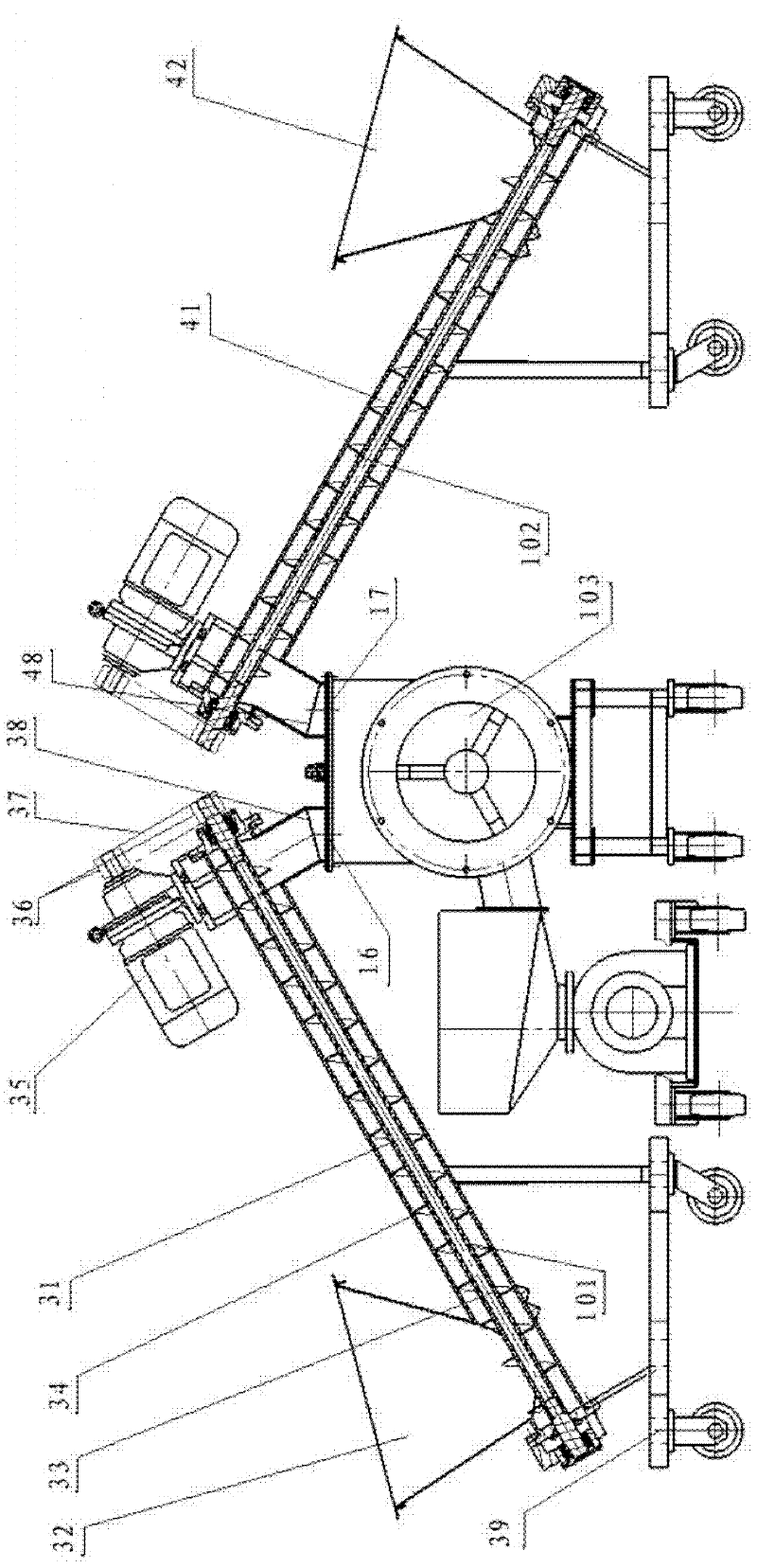 On-line production method and device of composite foamed slurry