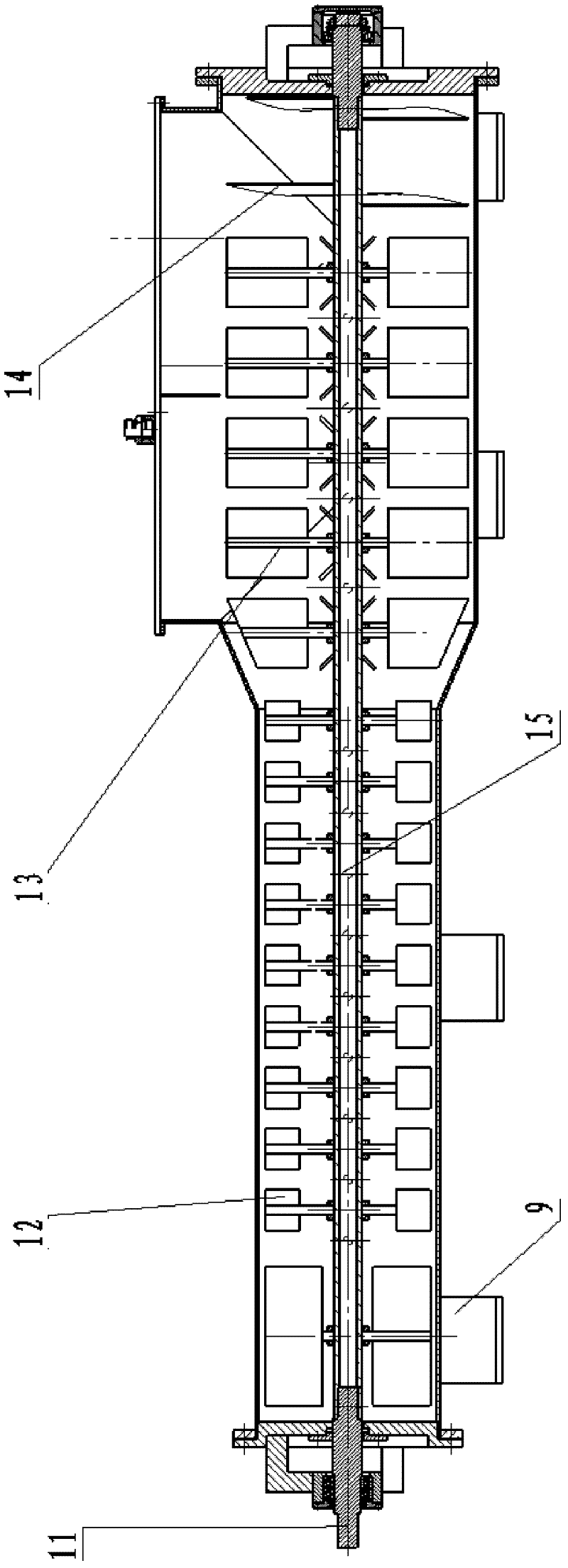 On-line production method and device of composite foamed slurry