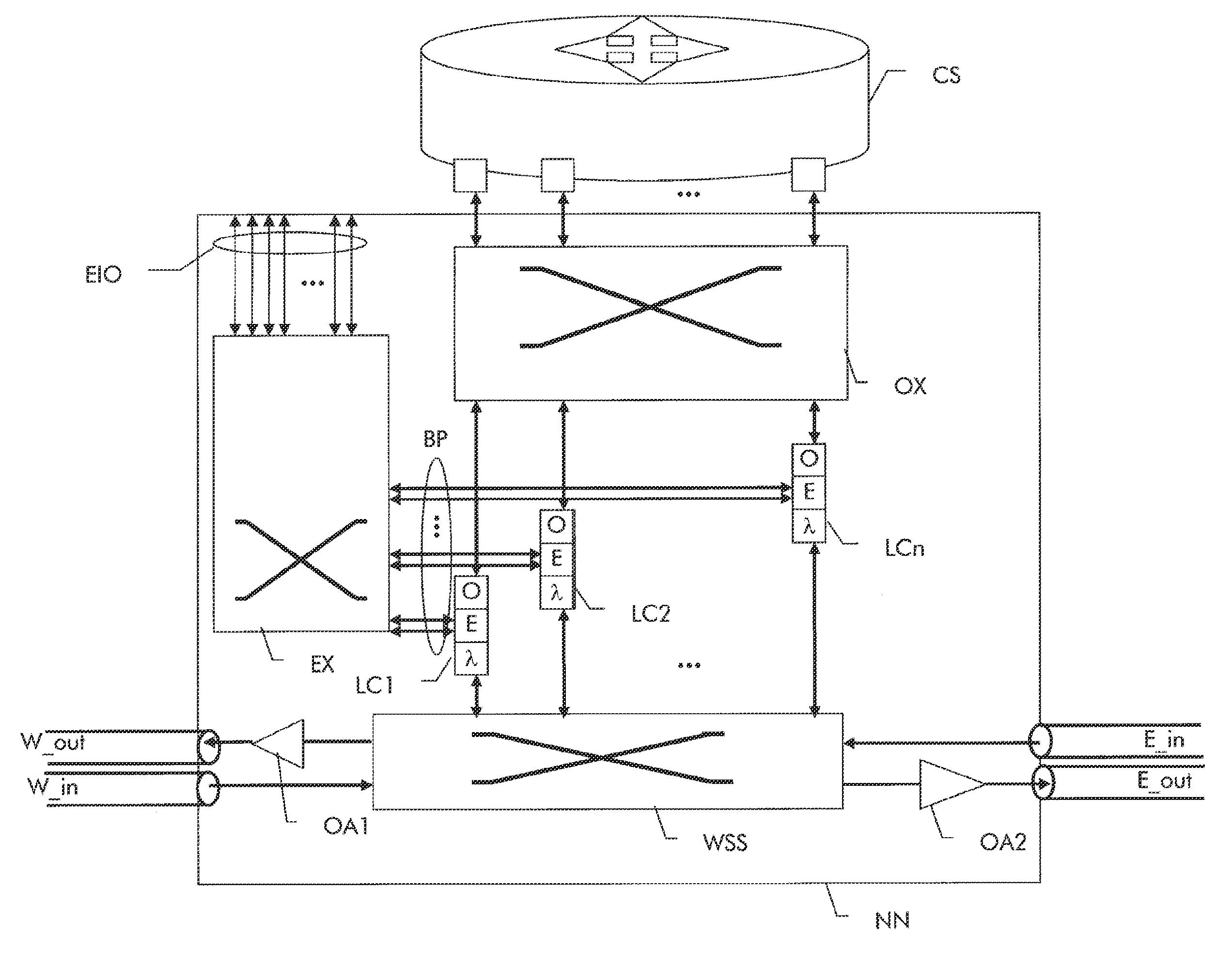 Transponder and related network node for an optical transmission network