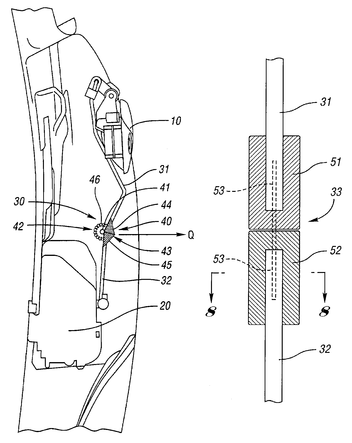 Vehicle door latching mechanism having an improved link rod