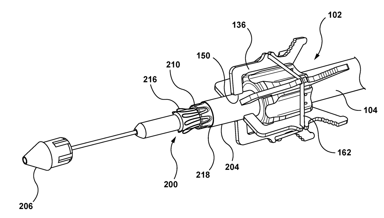 System for loading a transcatheter valve prosthesis into a delivery catheter