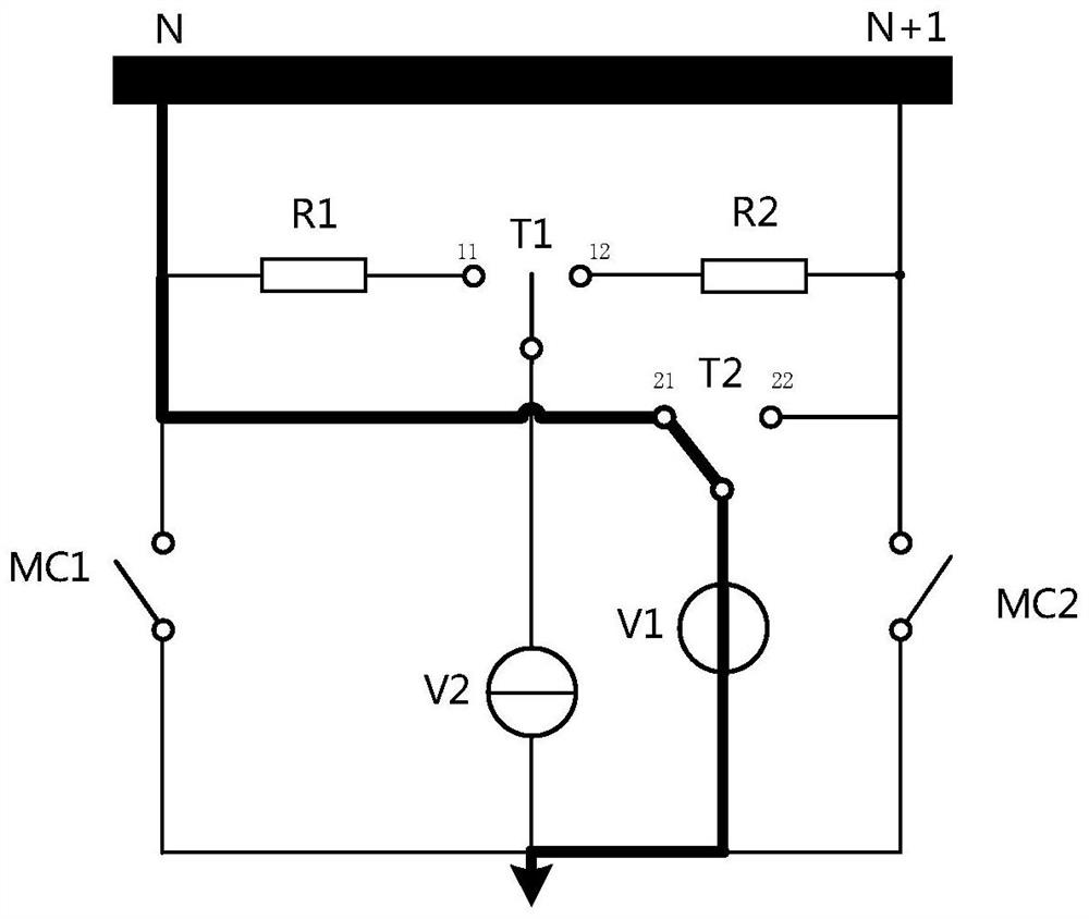 On-load tap-changer double-resistor double-isolation contact transition ...