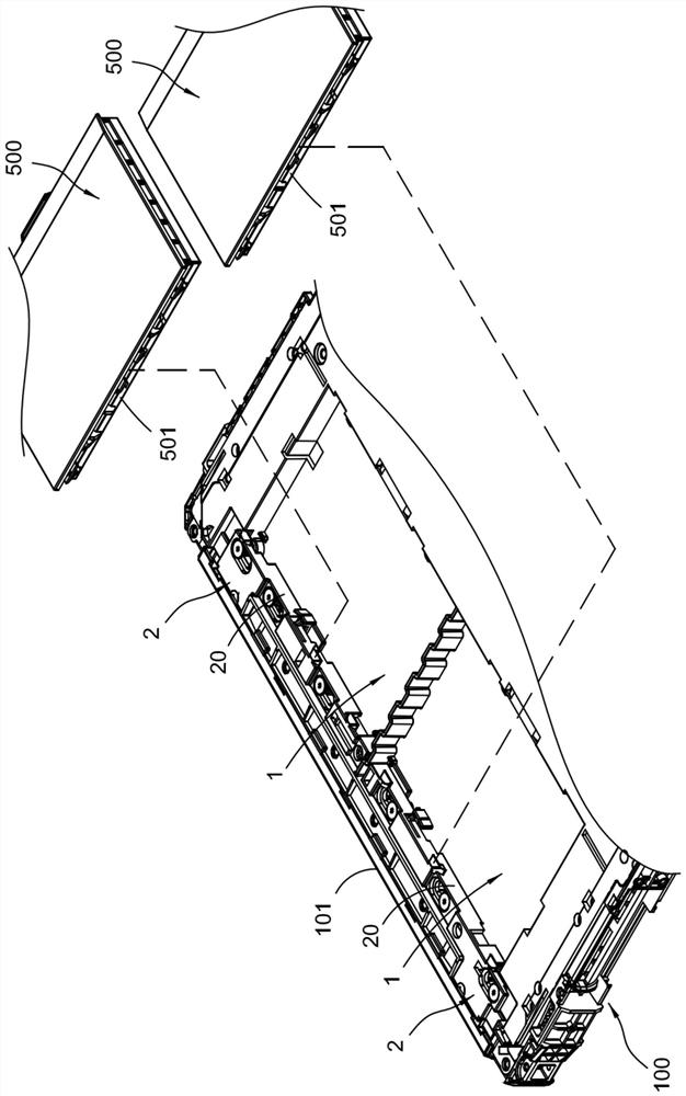 Battery split structure and method of electronic device