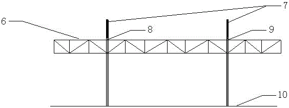 Lifting method of steel structure roof truss pulling bar in narrow space