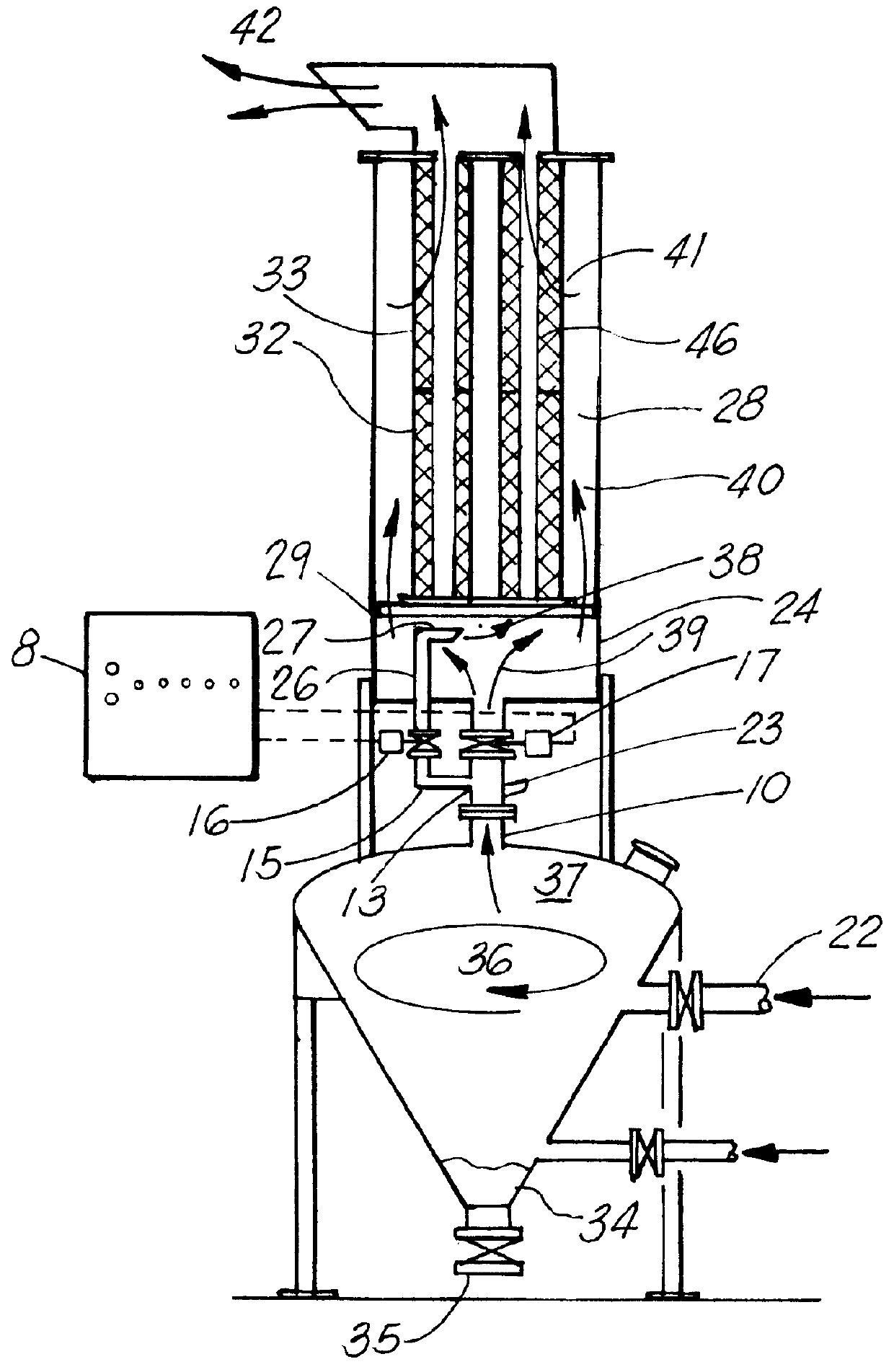 System for depressurizing, filtering, and noise suppression of high pressure pneumatic vessels