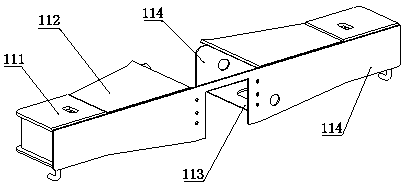 A railway non-standard container transport flat car