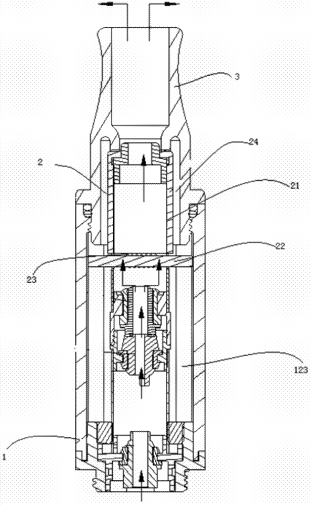 Heating component and atomizing structure of electronic cigarette