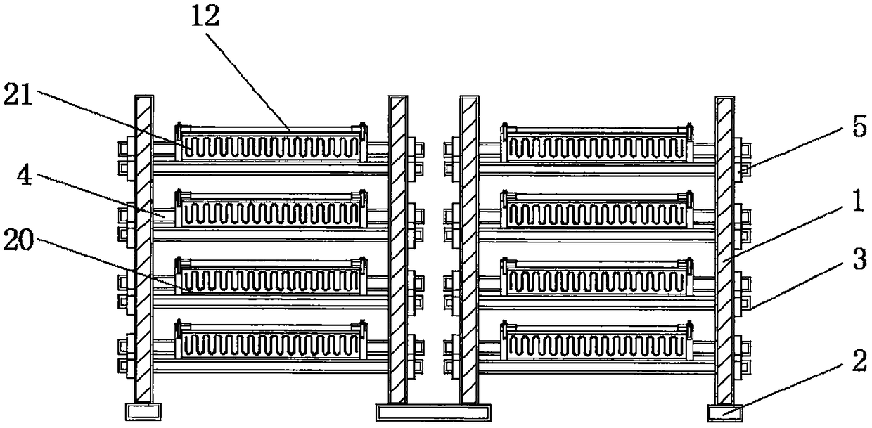 Multi-partition-layer type drying device for supercapacitor production