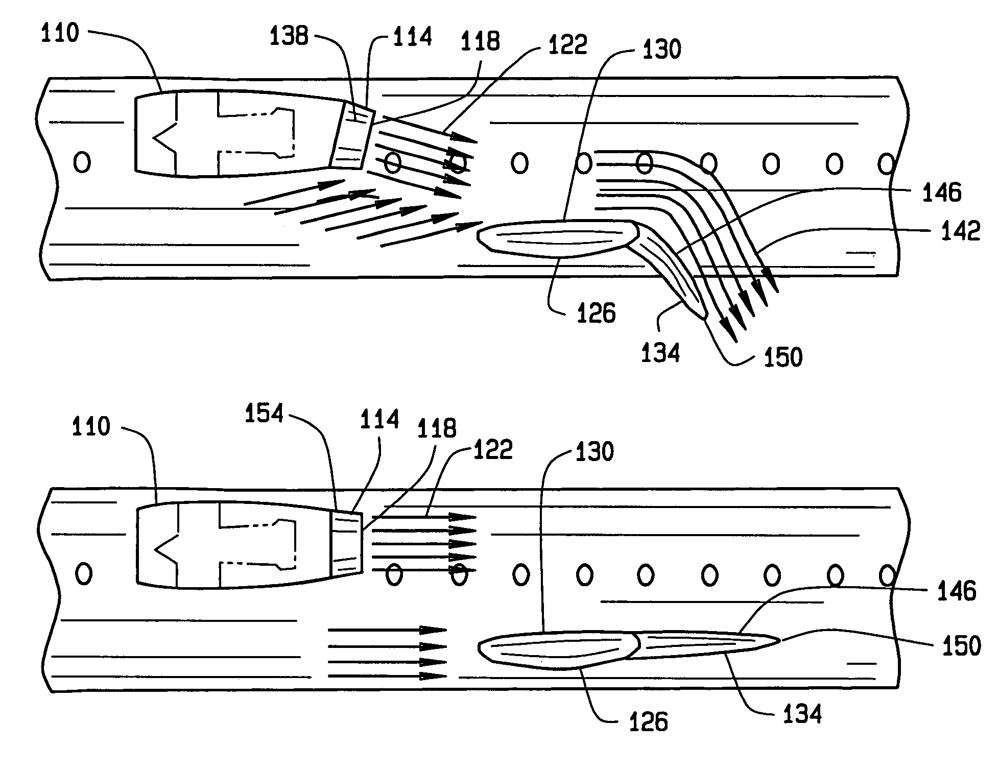 Aircraft with thrust vectoring for switchably providing upper surface blowing