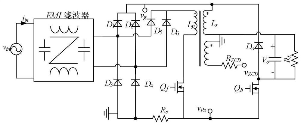 crm buck-flyback pfc converter with constant frequency control