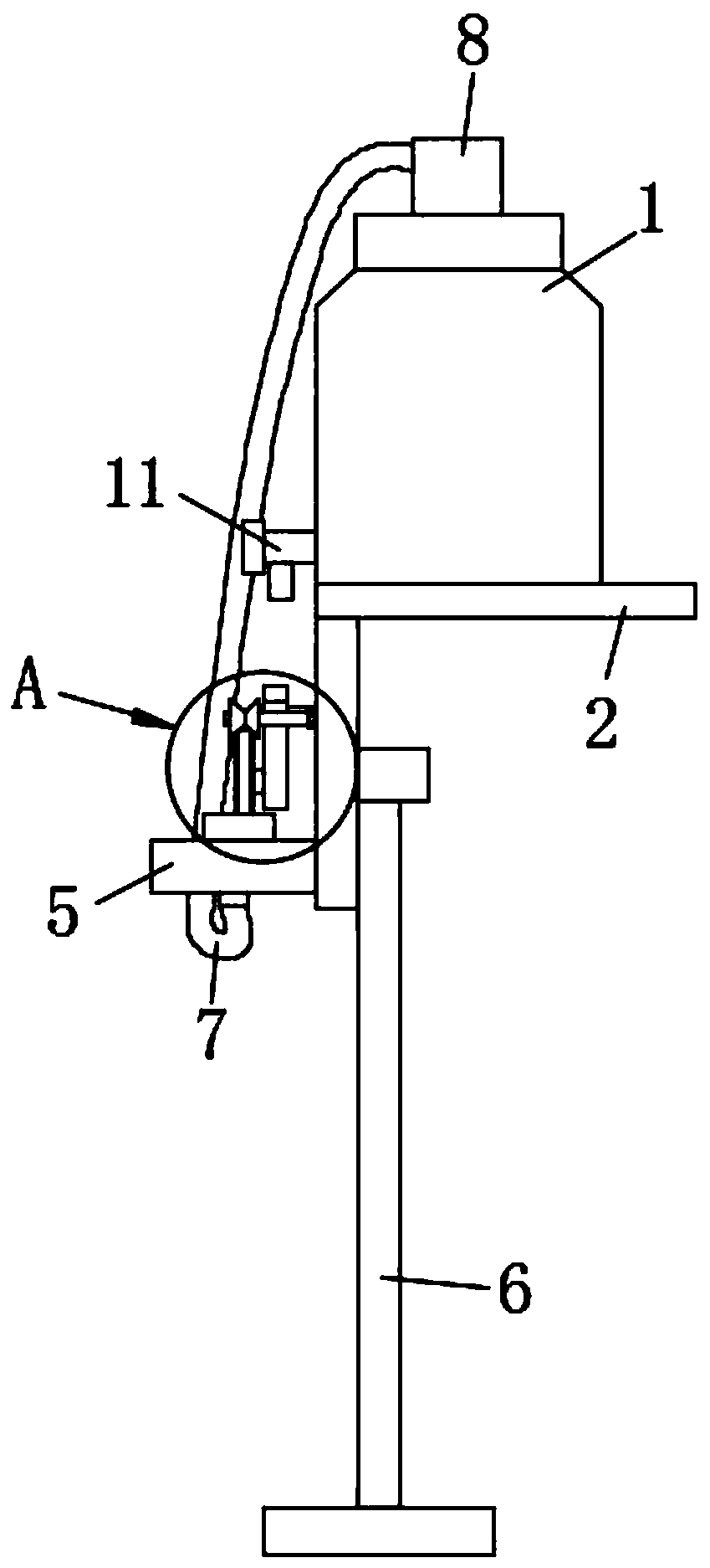 High-pressure damping line core liquid medicine dipping device