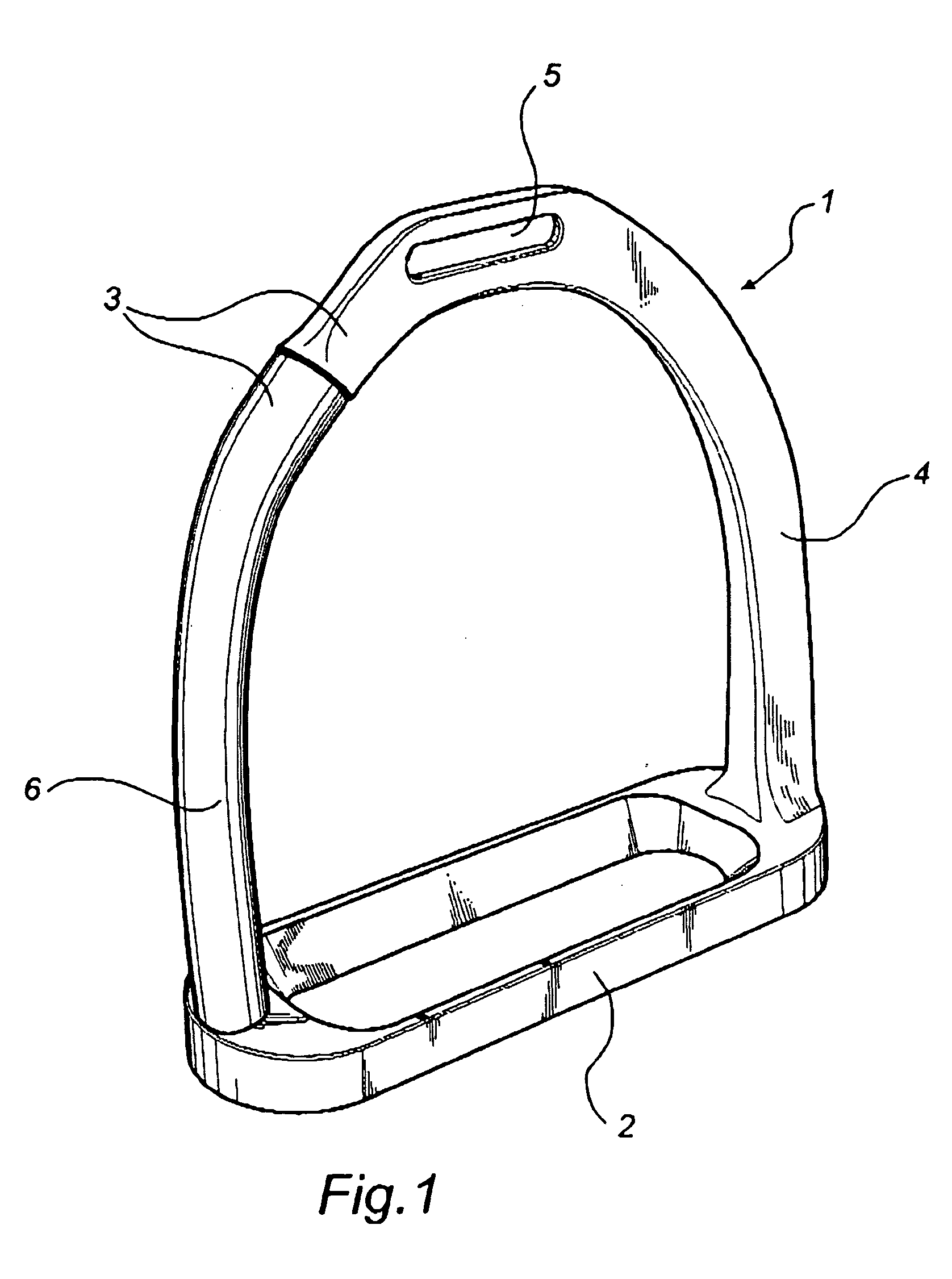 Safety stirrup with detachable elastic portion